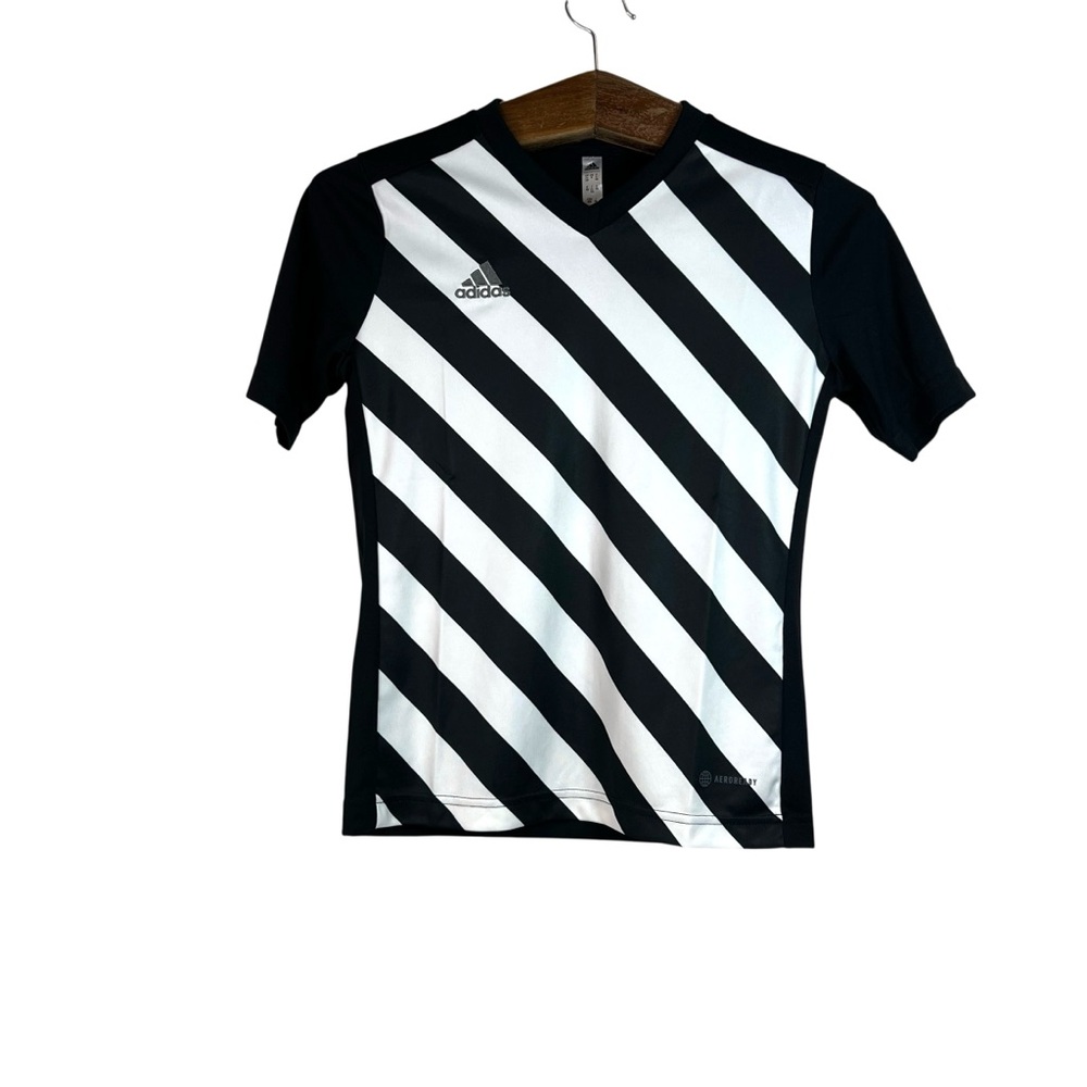 Adidas Youth ENTRADA 22 GFX Tee Shirt Run Black Training Kid Top Jersey HF0123